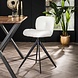 Industrial swivel Bar Stool Twirl Boucle White Industrial swivel Bar Stool Twirl Boucle White