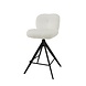Industrial swivel Bar Stool Twirl Boucle White Industrial swivel Bar Stool Twirl Boucle White