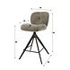 Industrial swivel Bar Stool Twirl Boucle Taupe Industrial swivel Bar Stool Twirl Boucle Taupe