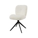 Industrial swivel Dining chair Twirl Boucle White Industrial swivel Dining chair Twirl Boucle White