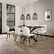 Industrial Dining Chair Anne Boucle White Industrial Dining Chair Anne Boucle White