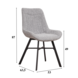 Industrial Dining Chair Charmer Chenille Grey Industrial Dining Chair Charmer Chenille Grey