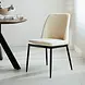 Industrial Dining Chair Gream Chenille Cream Industrial Dining Chair Gream Chenille Cream