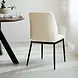 Industrial Dining Chair Gream Chenille Cream Industrial Dining Chair Gream Chenille Cream