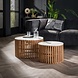 Industrial Coffee Tables Zenith set of 2 White Marble M Industrial Coffee Tables Zenith set of 2 White Marble M