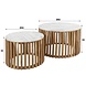 Industrial Coffee Tables Zenith set of 2 White Marble M Industrial Coffee Tables Zenith set of 2 White Marble M