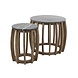 Industrial Coffee Tables Starry Set of 2 Black Marble Industrial Coffee Tables Starry Set of 2 Black Marble