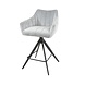 Velvet Barstool Xander Rotatable Silver Velvet Barstool Xander Rotatable Silver
