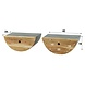 Bedside Table Ridge Acacia Wood Set of 2 Bedside Table Ridge Acacia Wood Set of 2