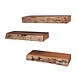 Wall shelf Nova Solid Acacia Wood Set of 3 Wall shelf Nova Solid Acacia Wood Set of 3