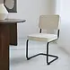 Industrial Dining Chair Sunny Ribbed Beige Industrial Dining Chair Sunny Ribbed Beige