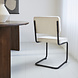 Industrial Dining Chair Sunny Ribbed Beige Industrial Dining Chair Sunny Ribbed Beige
