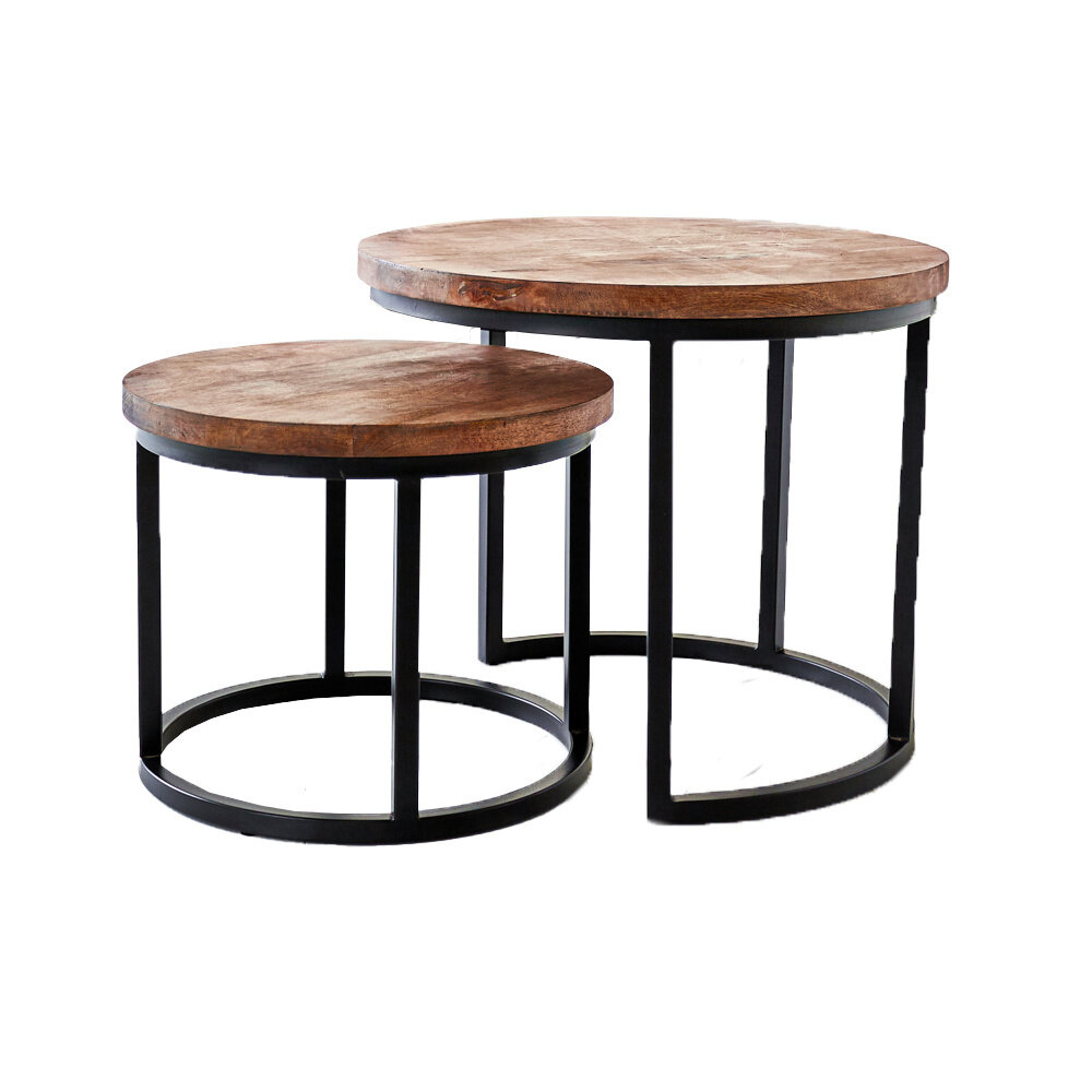 Industrial Coffee Table set of 2 Giro Furnwise