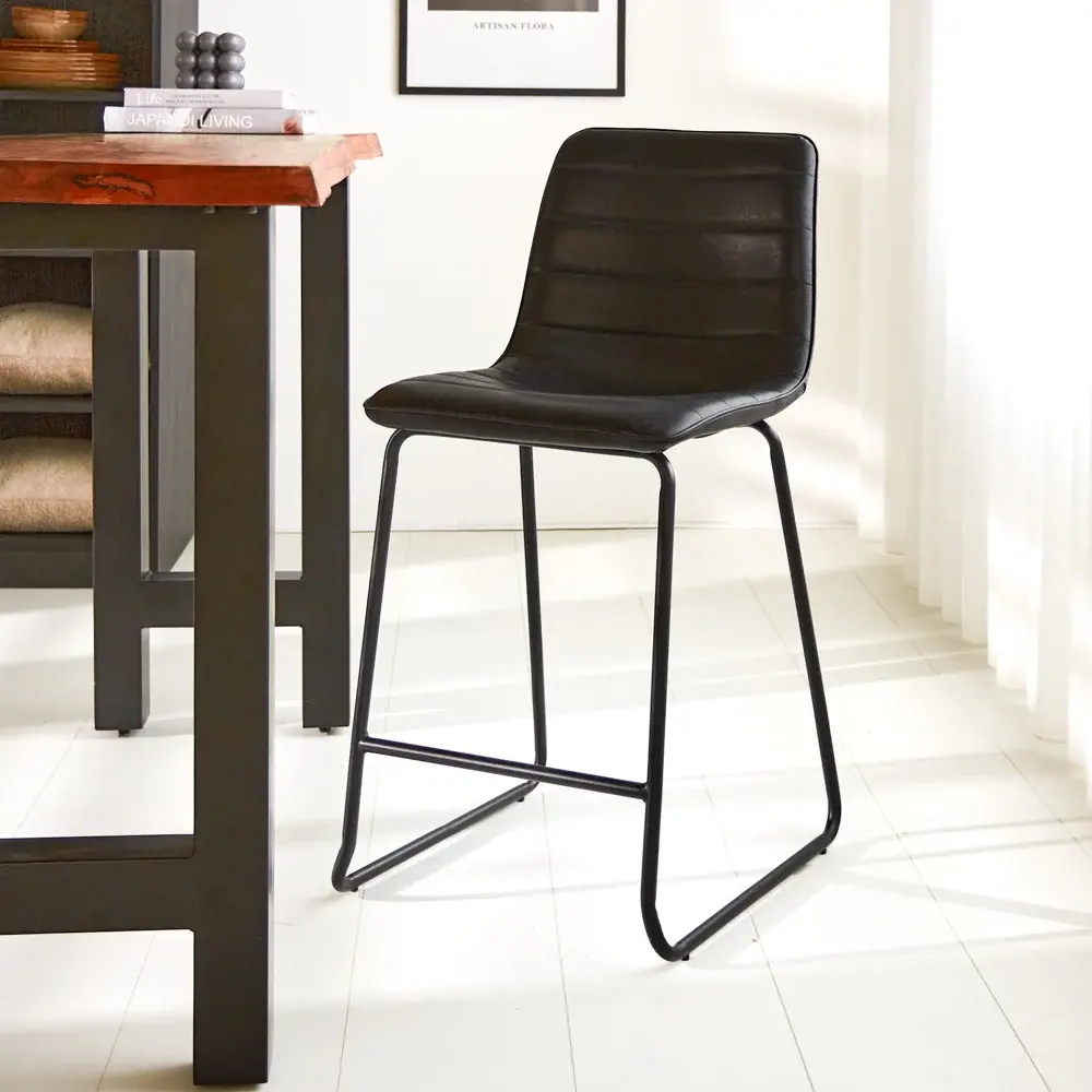 Black industrial bar stool deals