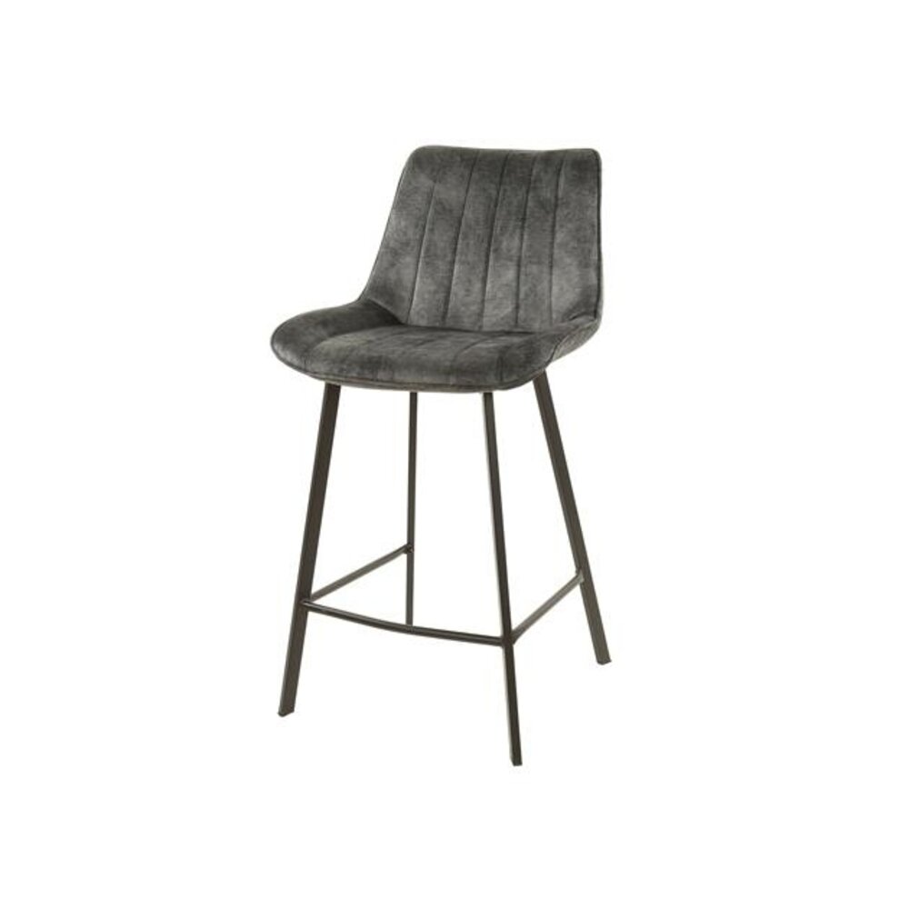 Velvet Bar Stool Marty Anthracite Furnwise