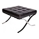 Modern Ottoman Barcelona Black Leather Modern Ottoman Barcelona Black Leather