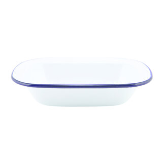 Non Food Company Emaille ovenschaal met blauwe rand 20 cm