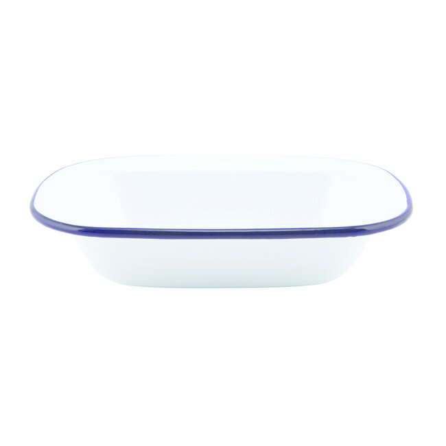 Non Food Company Emaille ovenschaal met blauwe rand 20 cm