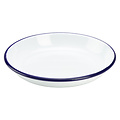 Non Food Company Emaille pastabord met blauwe rand 18 cm