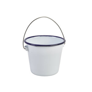 Non Food Company Emaille buffetemmer m/blauwe rand 10 cm 500ml