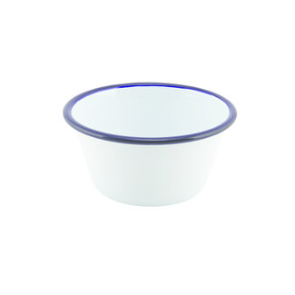 Non Food Company Emaille ovenschaal rond met blauwe rand 12 cm
