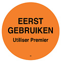 Daymark Permanente sticker 'eerst gebruiken' 500/rol