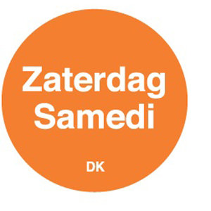 Daymark Permanente sticker zaterdag 19 mm 1000/rol