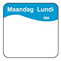 Daymark Makk. verwijderbare sticker maandag 25 mm 1000/rol