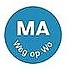 Daymark Perm. sticker 'ma weg op wo' 19 mm 1000/rol