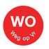 Daymark Perm. sticker 'wo weg op vr' 19 mm 1000/rol