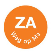 Daymark Perm. sticker 'za weg op ma' 19 mm 1000/rol