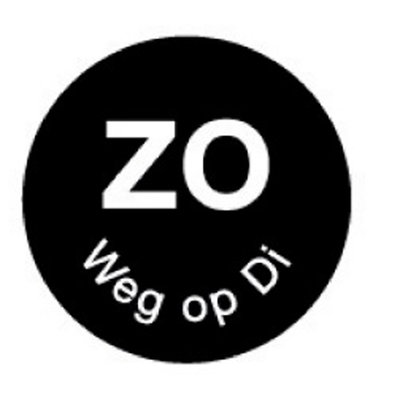 Daymark Perm. sticker 'zo weg op di' 19 mm 1000/rol