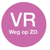 Daymark Afwasb. sticker 'vr weg op zo' 19 mm 500/rol