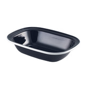 Non Food Company Emaille ovenschaal zwart/wit 20 x 15 cm