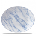 Churchill Servies Horeca Kwaliteit Marble Blue Oval Coupe Bord 31.7 x 25.5cm