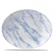 Churchill Servies Horeca Kwaliteit Churchill | Marble Blue Oval Coupe Bord 31.7 x 25.5cm