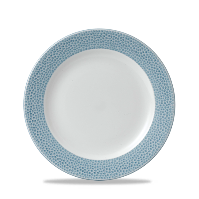 Churchill Servies Horeca Kwaliteit Isla Spinwash Ocean Blue Profile Footed Bord 23.4cm