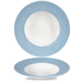 Churchill Servies Horeca Kwaliteit Isla Spinwash Ocean Blue Wide Rim Bowl 28cm