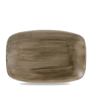 Churchill Servies Horeca Kwaliteit Stonecast Patina Antique Taupe Oblong Chefs Bord 30 x 19.9cm