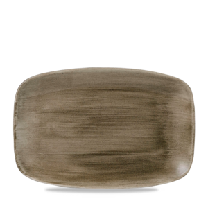 Churchill Stonecast Patina Antique Taupe Oblong Chefs Bord 30 x 19.9cm