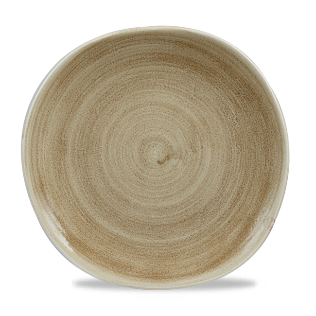 Churchill Servies Horeca Kwaliteit Stonecast Patina Antique Taupe Round Trace Plate 26.4cm 12/