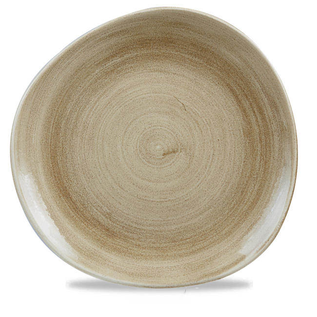 Churchill Servies Horeca Kwaliteit Stonecast Patina Antique Taupe Round Trace Plate 28.6cm 12/
