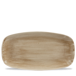 Churchill Servies Horeca Kwaliteit Stonecast Patina Antique Taupe Chefs Oblong Bord 35.5x18.9cm