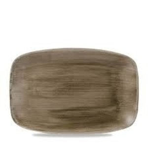 Churchill Servies Horeca Kwaliteit Stonecast Patina Antique Taupe Oblong Chefs Bord 34.4x24,5cm