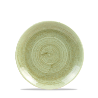 Churchill Servies Horeca Kwaliteit Stonecast Patina Burnished Green Evolve Coupe Bord 16.5cm