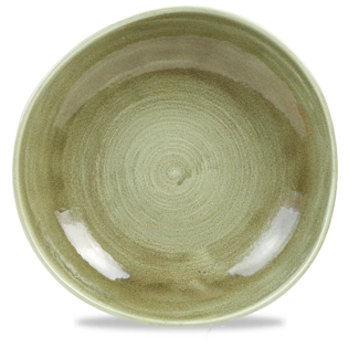 Churchill Servies Horeca Kwaliteit Stonecast Patina Burnished Green Round Trace Bord 28.6cm