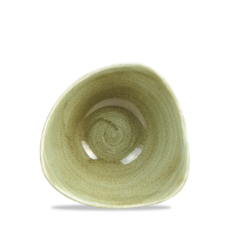 Churchill Servies Horeca Kwaliteit Stonecast Patina Burnished Green Triangular Bowl 15.3cm