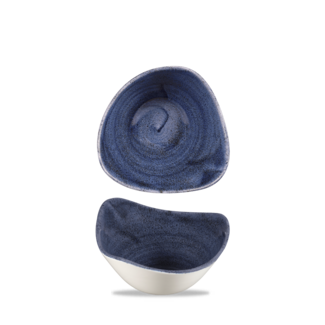 Churchill Servies Horeca Kwaliteit Stonecast Patina Cobalt Blue Triangular Bowl 15.3cm
