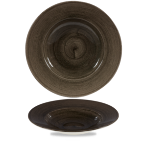 Churchill Servies Horeca Kwaliteit Stonecast Patina Iron Black Profile Wide Rim Bowl Large 28cm