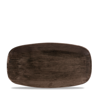 Churchill Servies Horeca Kwaliteit Stonecast Patina Iron Black Chefs Oblong Bord 35.5x18.9cm